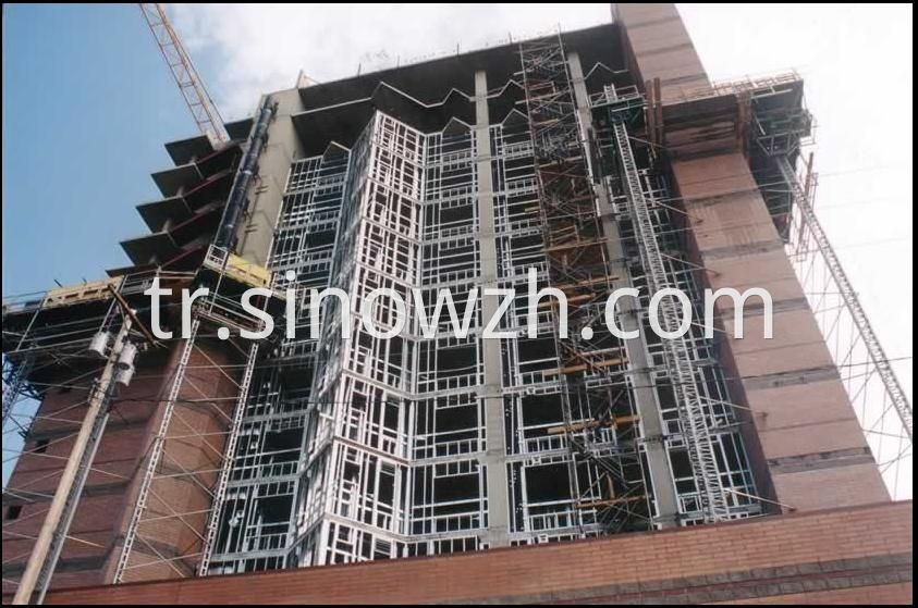 high rising steel frame building